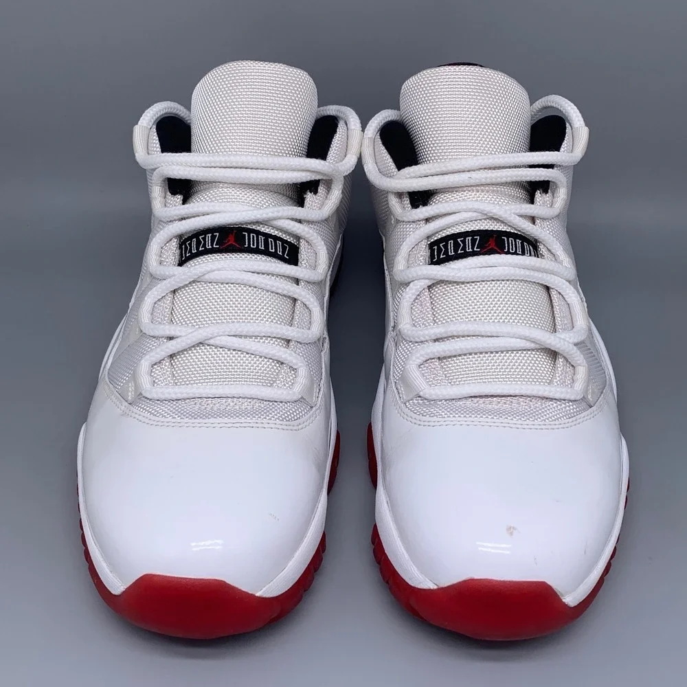 Jordan 11 Retro Low Cherry‎ White Red Basketball Shoes 528895-101 Men's Sz 12